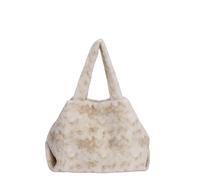 CORIOS Sac à Main Moelleux en Peluche pour Femme Grande Capacité Sacs Portés Épaule Élégant Sac Fourre Tout Souple Sac à Poignée Supérieure Mode Sac Hobo Cabas pour Shopping Travail Voyage Beige