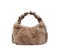CORIOS Sac à Main Moelleux en Peluche pour Femme Petit Sacs Portés Épaule à Bandoulière Doux Sac Fourre Tout Léger Sac à Poignée Supérieure Messager Elégant Sac Hobo Cabas Kaki