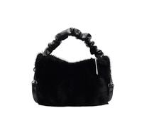 CORIOS Sac à Main Moelleux en Peluche pour Femme Petit Sacs Portés Épaule à Bandoulière Doux Sac Fourre Tout Léger Sac à Poignée Supérieure Messager Elégant Sac Hobo Cabas Noir
