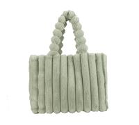 CORIOS Sac à Main Moelleux en Peluche pour Femme Souple Sac à Poignée Supérieure Grande Sacs Portés Épaule Mode Plissé Sac Hobo Cabas Élégant Sac Fourre Tout pour Voyage Shopping Travail Vert L