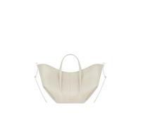 CORIOS Sac à Main pour Femme Sac Seau en Forme de Croissant de Style PU Cuir Sac Portés Épaule Grande Sacs Cabas Hobo Sac Fourre Tout 2pcs pour Travail Achats Voyage Blanc S