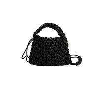 CORIOS Sac à Main Tote en Tissu Tricoté pour Femme Sacs Portés Épaule Tressés à la Main Bohème Sac de Plage D'été Petite Sac à Bandoulière Sac Fourre-Tout Cabas pour Voyage Date Vacances Noir