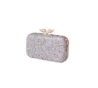 CORIOS Sac de Soirée à Perles pour Femme Embrayage en Paillettes Sac en Strass à la Main Sacs D'épaule de Mariée Élégant Sacs Fourre-Tout Diamond Pochette Portefeuille Argent