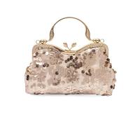 CORIOS Sac de Soirée en Paillettes Femme Sac en Strass à la Main Velours Embrayage Sacs D'épaule de Mariée Diamond Sac à Bandoulière Vintage Pochette Portefeuille Élégant Sacs Fourre-Tout Champagne A