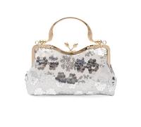 CORIOS Sac de Soirée en Paillettes Femme Sac en Strass à la Main Velours Embrayage Sacs D'épaule de Mariée Diamond Sac à Bandoulière Vintage Pochette Portefeuille Élégant Sacs Fourre-Tout Argent A