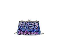 CORIOS Sac de Soirée en Paillettes pour Femme Sac en Strass à la Main Sacs D'épaule de Mariée Diamond Embrayage Élégant Sacs Fourre-Tout Sac à Bandoulière Vintage Pochette Portefeuille Bleu