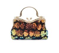 CORIOS Sac de Soirée en Paillettes pour Femme Sac en Strass à la Main Velours Embrayage Sacs D'épaule de Mariée Diamond Sac à Bandoulière Élégant Pochette Portefeuille Sacs Fourre-Tout Noir Coloré A