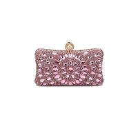 CORIOS Sac de Soirée en Strass Femme Diamond Embrayage Élégant Sacs Fourre-Tout Sacs à Main D'épaule de Mariée Ceremonie Mariage Fête Cocktail Pochette Portefeuille Rose