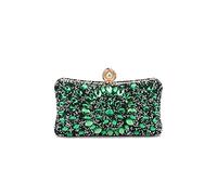 CORIOS Sac de Soirée en Strass Femme Diamond Embrayage Élégant Sacs Fourre-Tout Sacs à Main D'épaule de Mariée Ceremonie Mariage Fête Cocktail Pochette Portefeuille Vert