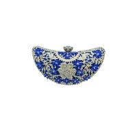 CORIOS Sac de Soirée en Strass pour Femme Diamond Embrayage Sac en Paillettes à la Main Sacs D'épaule de Mariée Élégant Pochette Portefeuille Ceremonie Mariage Cocktail Fête Sacs Fourre-Tout Bleu