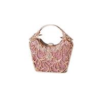 CORIOS Sac de Soirée en Strass pour Femme Diamond Embrayage Sacs Fourre-Tout en Paillettes Sacs à Main D'épaule de Mariée Élégant Pochette Portefeuille pour Cocktail Mariage Ceremonie Fête Rose