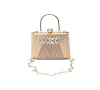 CORIOS Sac de Soirée en Strass pour Femme Paillettes Embrayage Sacs à Main D'épaule de Mariée Diamond Pochette Portefeuille Élégant Mariage Cocktail Fête Ceremonie Sacs Fourre-Tout Rose Or