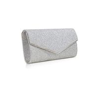 CORIOS Sac de Soirée Femme Cérémonie Embrayage Sacs à Main D'épaule de Mariée Élégant Sac à Bandoulière Sacs Fourre-Tout de Chaîne Pochette pour Fête Banquet Mariage Party Argent