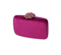 CORIOS Sac de Soirée Femme Embrayage en Velours Florale en Strass Pochette Sacs Fourre-Tout de Chaîne Sacs à Main D'épaule de Mariée Élégant Sac à Bandoulière pour Fête Banquet Mariage Violet