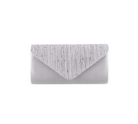 CORIOS Sac de Soirée Femme Enveloppe Pochette Sacs à Main D'épaule de Mariée Embrayage en Strass Élégant Sac à Bandoulière Sacs Fourre-Tout de Chaîne pour Fête Banquet Mariage Party Argent