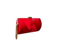 CORIOS Sac de Soirée Femme Frangé Embrayage Sacs à Main D'épaule de Mariée Élégant Sacs Fourre-Tout Ceremonie Mariage Fête Cocktail Pochette Portefeuille Rouge