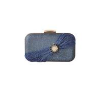 CORIOS Sac de Soirée Femme Paillettes Embrayage Sac en Strass à la Main Sacs D'épaule de Mariée Diamond Pochette Portefeuille Sacs Fourre-Tout de Chaîne pour Ceremonie Mariage Cocktail Fête Bleu
