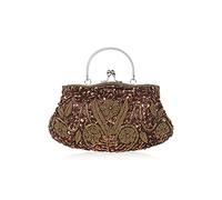 CORIOS Sac de Soirée Femme Perle Embrayage Paillettes Pochette de Mariage Vintage Sacs à Main D'épaule de Mariée Élégant Sacs Fourre-Tout pour Ceremonie Mariage Fête Cocktail Café