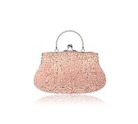 CORIOS Sac de Soirée Femme Perle Embrayage Paillettes Pochette de Mariage Vintage Sacs à Main D'épaule de Mariée Élégant Sacs Fourre-Tout pour Ceremonie Mariage Fête Cocktail Champagne