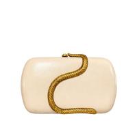 CORIOS Sac de Soirée Femme Pochette à Main en Cuir PU Embrayage avec Décor Serpent Sac Bandoulière et Sac Épaule Polyvalent avec Chaîne Amovible pour Mariage Cocktail et Soirée Festive Abricot