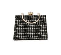 CORIOS Sac de Soirée Femme Sac en Strass à la Main Bourse de Ceremonie Diamond Embrayage Sacs Fourre-Tout Sacs à Main D'épaule de Mariée Pochette pour Ceremonie Mariage Fête Cocktail Noir