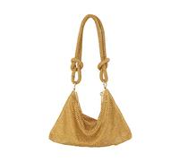 CORIOS Sac de Soirée Femme Sac en Strass à la Main Diamond Embrayage Sacs à Main D'épaule de Mariée Sacs Fourre-Tout Bling Pochettes Sac À Bandoulière pour Fête Banquet Mariage Or A