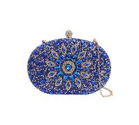 CORIOS Sac de Soirée Femme Sac en Strass à la Main Diamond Embrayage Sacs à Main D'épaule de Mariée Sacs Fourre-Tout Pochette Portefeuille pour Ceremonie Mariage Fête Cocktail Bleu