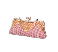 CORIOS Sac de Soirée Femme Sac en Strass à la Main Sacs D'épaule de Mariée Diamond Embrayage Sacs Fourre-Tout Élégant Pochette Portefeuille pour Ceremonie Mariage Fête Cocktail Rose