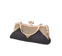 CORIOS Sac de Soirée Femme Sac en Strass à la Main Sacs D'épaule de Mariée Diamond Embrayage Sacs Fourre-Tout Élégant Pochette Portefeuille pour Ceremonie Mariage Fête Cocktail Noir