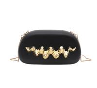 CORIOS Sac de Soirée pour Femme Embrayage en Acrylique Sacs à Main D'épaule de Mariée Poignée en Métal Pochette Portefeuille Élégant Cocktail Mariage Fête Sacs Fourre-Tout Noir