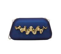 CORIOS Sac de Soirée pour Femme Embrayage en Acrylique Sacs à Main D'épaule de Mariée Poignée en Métal Pochette Portefeuille Élégant Cocktail Mariage Fête Sacs Fourre-Tout Bleu