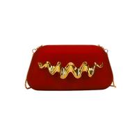 CORIOS Sac de Soirée pour Femme Embrayage en Acrylique Sacs à Main D'épaule de Mariée Poignée en Métal Pochette Portefeuille Élégant Cocktail Mariage Fête Sacs Fourre-Tout Rouge