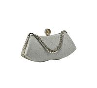 CORIOS Sac de Soirée pour Femme Embrayage en Strass Élégant Sacs à Main D'épaule de Mariée Diamond Sacs Fourre-Tout Mariage Ceremonie Cocktail Fête Pochette Portefeuille Argent