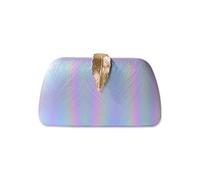 CORIOS Sac de Soirée pour Femme Pochette à Boucle de Feuille Sacs Fourre-Tout de Chaîne Sacs à Main D'épaule de Mariée Embrayage Sac à Bandoulière pour Fête Banquet Mariage Violet Clair
