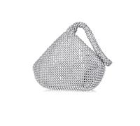CORIOS Sac de Soirée pour Femme Sac Diamond Embrayage Pochettes Sac en Strass à la Main Sacs Fourre Tout Sacs à Main D'épaule de Mariée Sac À Bandoulière pour Fête Mariage Banquet Argent