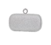 CORIOS Sac de Soirée pour Femme Sac en Strass à la Main Cristal Soirée Pochette Sacs à Main D'épaule de Mariée Sacs Fourre-Tout Diamond Embrayage pour Fête Banquet Mariage Bal Argent
