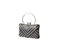 CORIOS Sac de Soirée pour Femme Sac en Strass à la Main Diamond Embrayage Sacs D'épaule de Mariée Formel Sacs Fourre-Tout Élégant Pochette Portefeuille pour Cocktail Fête Mariage Noir