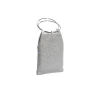 CORIOS Sac de Soirée pour Femme Sac en Strass à la Main Sacs à Main D'épaule de Mariée Diamond Embrayage Élégant Sacs Fourre-Tout Cristal Pochette Portefeuille Argent