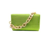 CORIOS Sac de Soirée pour Femme Sacs à Main D'épaule de Mariée Embrayage en Paillettes Sacs Fourre-Tout de Chaîne Élégant Pochette Portefeuill Fête Cocktail Ceremonie Sac à Bandoulière Vert Jaune
