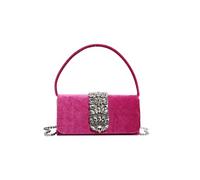 CORIOS Sac de Soirée pour Femme Strass Embrayage Sacs à Main D'épaule de Mariée Élégant Sacs Fourre-Tout Diamond Pochette Portefeuille pour Cocktail Ceremonie Mariage Fête Rose Rouge