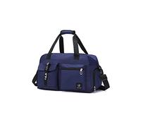 CORIOS Sac de Sport Gym Femmes/Hommes Oxford Sac de Voyage Grande Sac de Fitness Léger Sac d'Hôpital Sac Weekend à Bandoulière avec Compartiment à Chaussures & Poche de Séparation Humide et Sèche Bleu