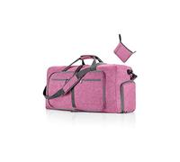 CORIOS Sac de Voyage 85L Pliable avec Compartiment à Chaussures - Weekend/Sport/Fitness/Hôpital - Grande Capacité pour Hommes/Femmes - Oxford à Bandoulière - Violet Clair