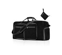 CORIOS Sac de Voyage Hommes/Femmes 115L Pliable Sac de Sport Gym Grande Sac Weekend à Bandoulière avec Compartiment à Chaussures Léger Sac d'Hôpital Oxford Sac de Fitness pour Travail Sport Noir