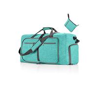 CORIOS Sac de Voyage Hommes/Femmes 115L Pliable Sac de Sport Gym Grande Sac Weekend à Bandoulière avec Compartiment à Chaussures Sac d'Hôpital Oxford Sac de Fitness pour Travail Sport Vert Menthe