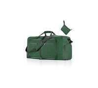 CORIOS Sac de Voyage Hommes/Femmes 65L Pliable Sac de Sport Gym Grande Sac Weekend à Bandoulière avec Compartiment à Chaussures Léger Sac d'Hôpital Oxford Sac de Fitness pour Travail Sport Vert Foncé
