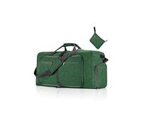 CORIOS Sac de Voyage Hommes/Femmes 85L Pliable Sac de Sport Gym Grande Sac Weekend à Bandoulière avec Compartiment à Chaussures Sac d'Hôpital Oxford Sac de Fitness pour Travail Sport Vert Foncé