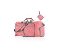 CORIOS Sac de Voyage Hommes/Femmes 85L Pliable Sac de Sport Gym Grande Sac Weekend à Bandoulière avec Compartiment à Chaussures Léger Sac d'Hôpital Oxford Sac de Fitness pour Travail Sport Rose