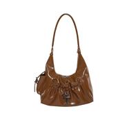 CORIOS Sac Porté Epaule avec Motif Croix Sac à Main en PU Cuir Femme Sac sous Le Bras de Capacité Moyenne Mode Sac Fourre-Tout Cabas D'épaule pour Quotidien Travail Achats Voyage Marron