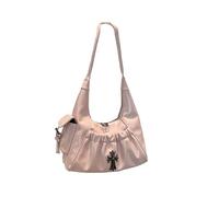 CORIOS Sac Porté Epaule avec Motif Croix Sac à Main en PU Cuir Femme Sac sous Le Bras de Capacité Moyenne Mode Sac Fourre-Tout Cabas D'épaule pour Quotidien Travail Achats Voyage Rose