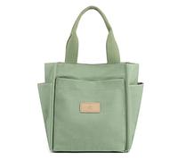 CORIOS Sac Porté Épaule Multifonctionnel en Toile pour Femme - Cabas Occasionnel pour Travail, Voyage, Achat, Fête - Vert Clair